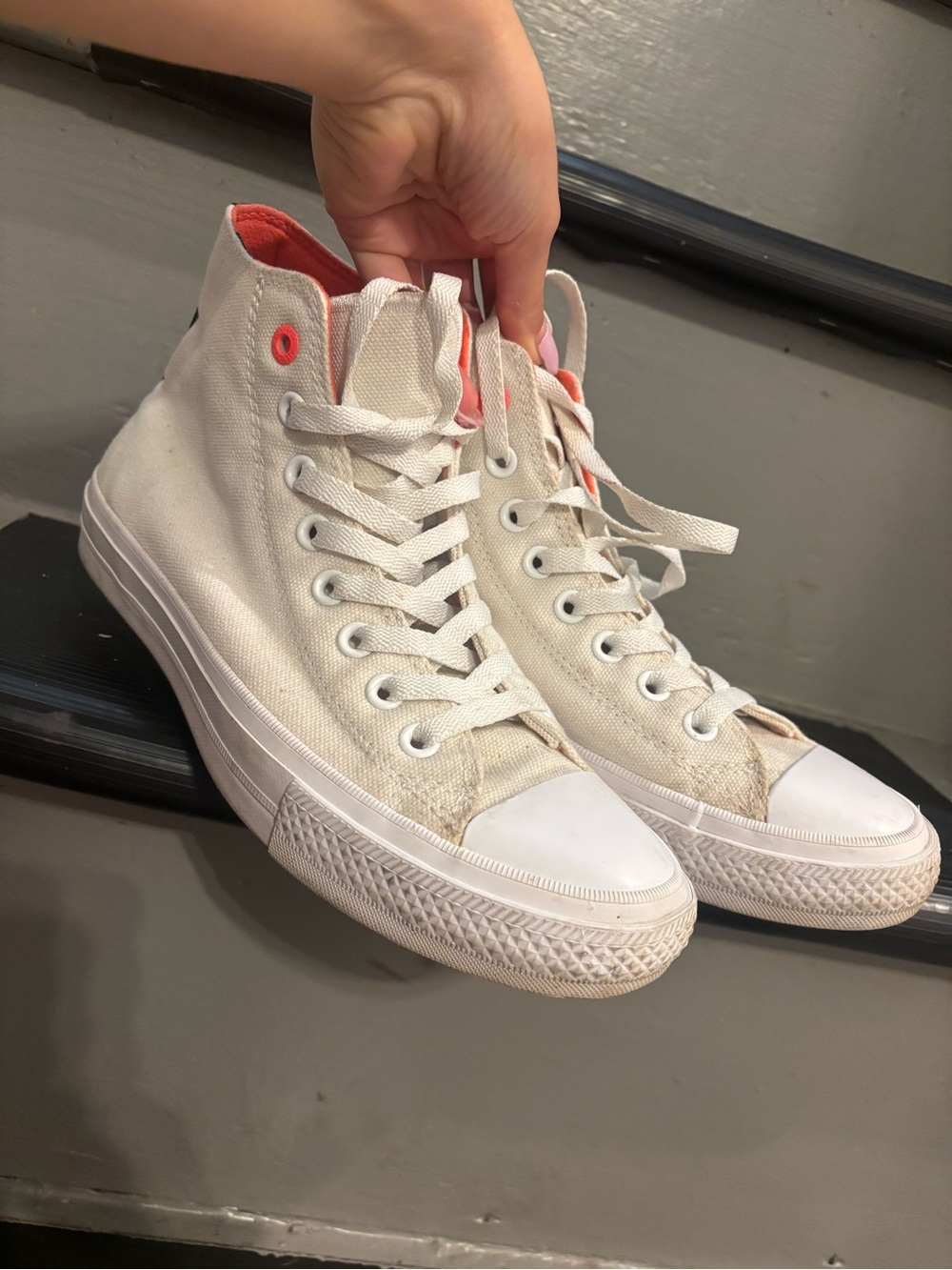 Converse Chuck Taylor II Shoes Youth Counter Climate Lunarlon Orange White